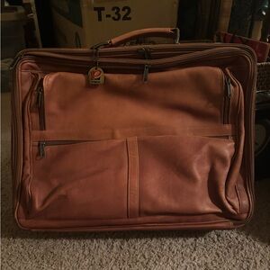 Piel Brown Genuine Leather Briefcase Suitecase Carryon NEW